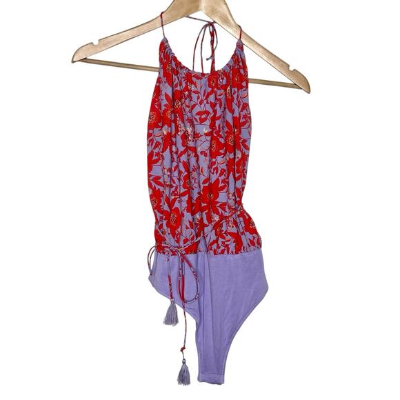 Intimately Free People Liza Tropical Floral Bodysuit Womens Small Boho Festival - Picture 1 of 7
